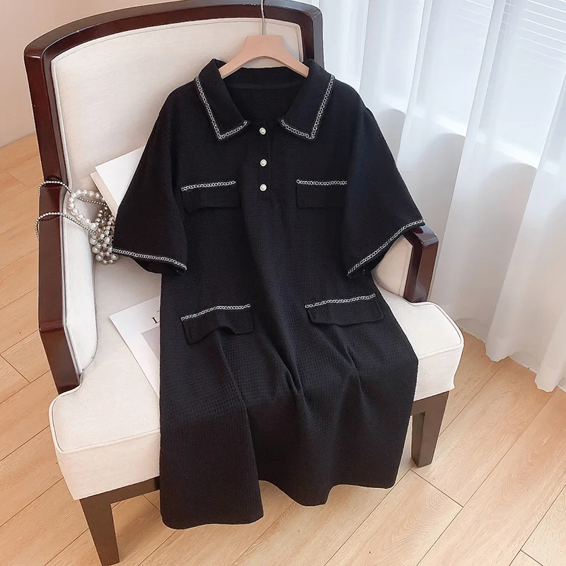 Plus Size Buttons Chanelesque Shirt Dress (EXTRA BIG SIZE) Plus Size Fashion