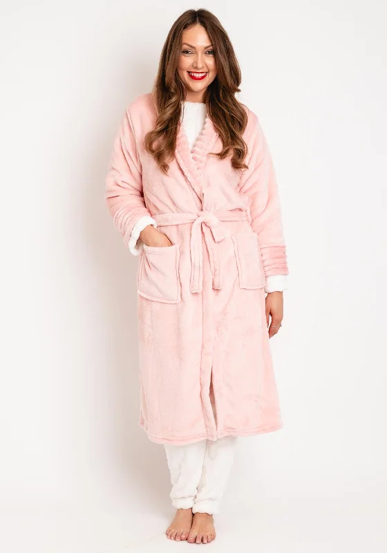 Indigo Sky Jungle Brights Ripple Fleece Dressing Gown, Pink Best-selling pajama sets 2024