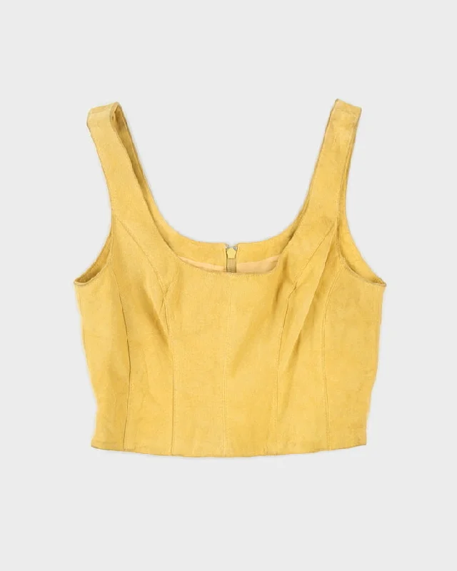 Yellow Suede Sleeveless Top - S Target pajama sets