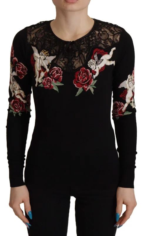 Dolce & Gabbana Angel Embroidered Cardigan Sweater H&M sweaters