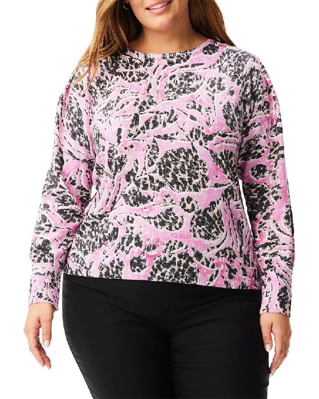 Nic+Zoe Plus Petal Dot Femme Sleeve Sweater Work sweaters