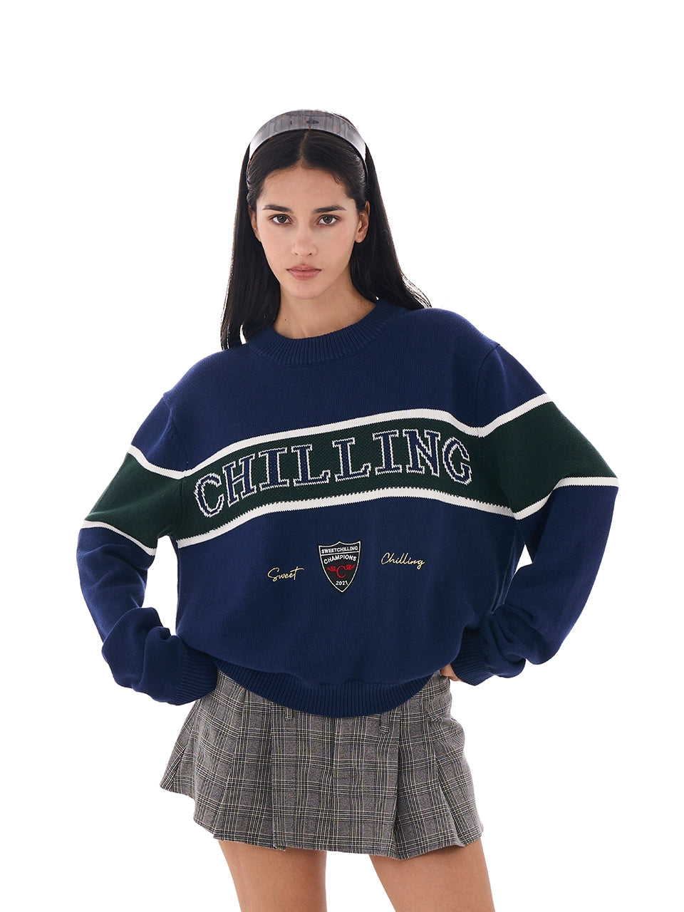 Varsity Knit Pullover Sweater Lightweight sweaters for spring