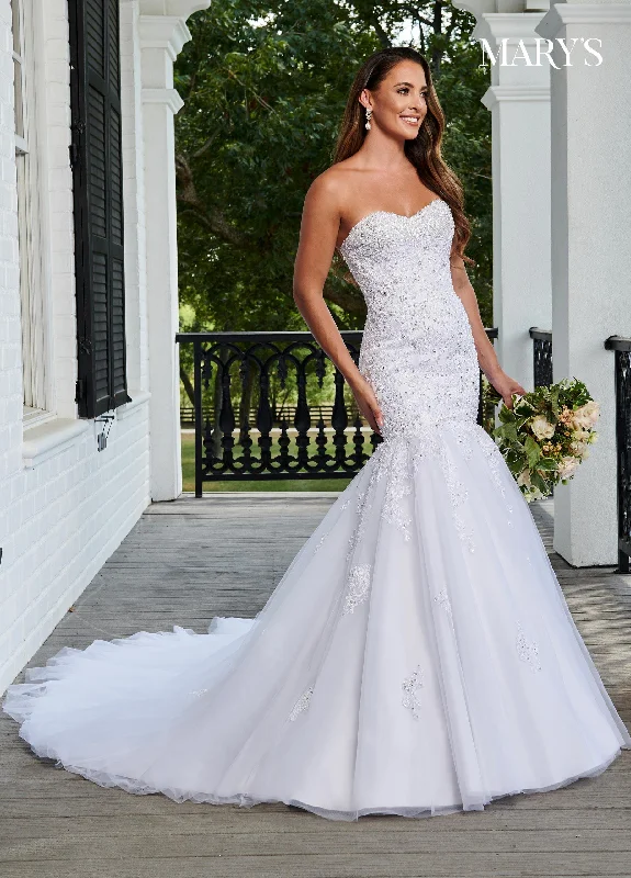 Strapless Mermaid Bridal Gown by Mary's Bridal 6207 Off-shoulder Bridal Gown