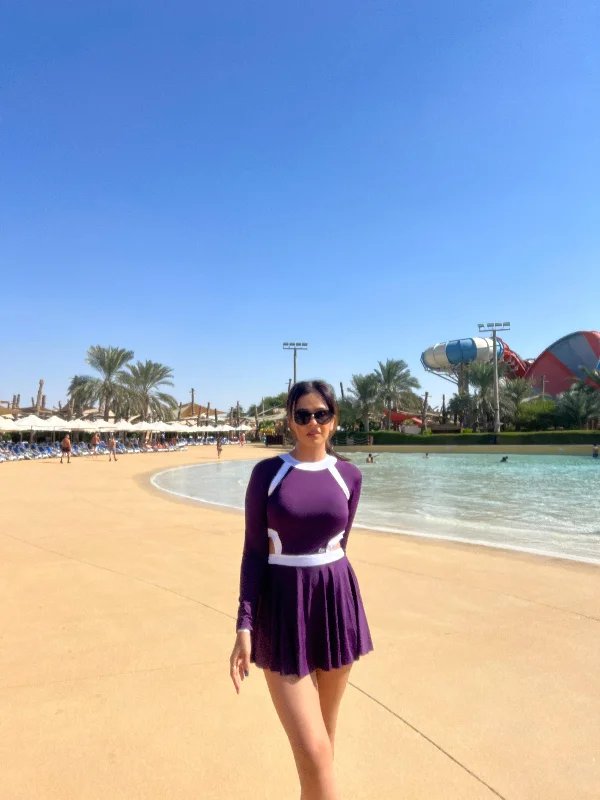 Fenil Umrigar in Lyna UV Sun Protection Swimsuit with Skirt  (2219) Knitted unclassified skirts