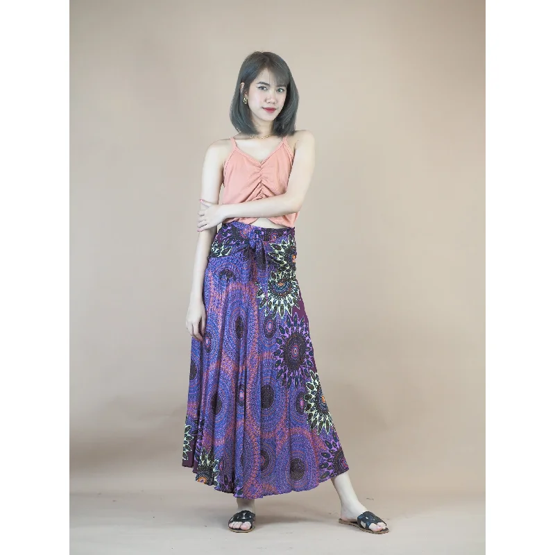 Mandala 136 Women's Bohemian Skirt in Purple SK0033 020136 01 Pleated unclassified skirts