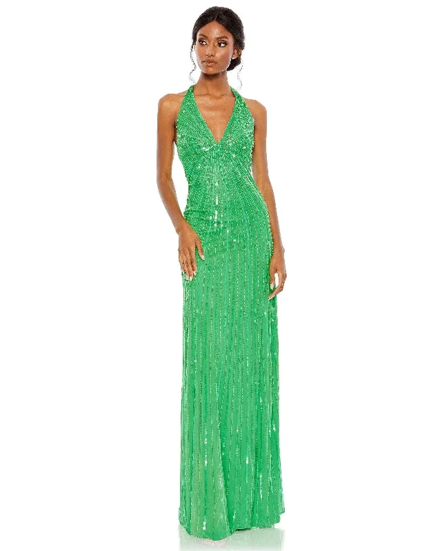 Mac Duggal 10898 Long Halter Prom Formal Dress Knitted maxi dresses