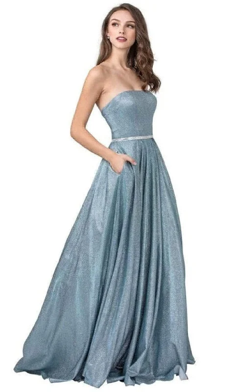 Aspeed Design - L2434 Straight Neck Strapless A-Line Gown Best party dresses for petites