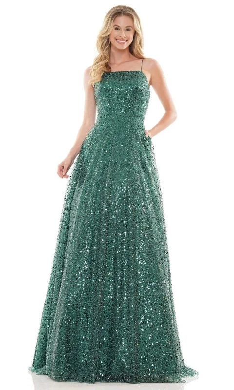 Colors Dress - 2665 Spaghetti Strap Sequin Gown ASOS party dresses