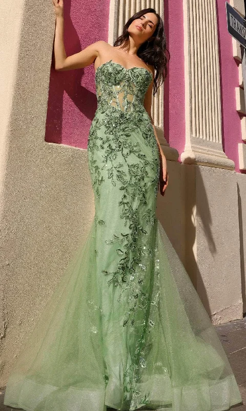 Nox Anabel G1258 - Foliage Embroidery Mermaid Evening Dress Lightweight party dresses for summer