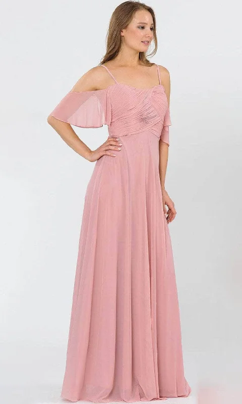 Poly USA 8552W - Off-shoulder Semi-sweetheart Long Gown Glamorous party dresses