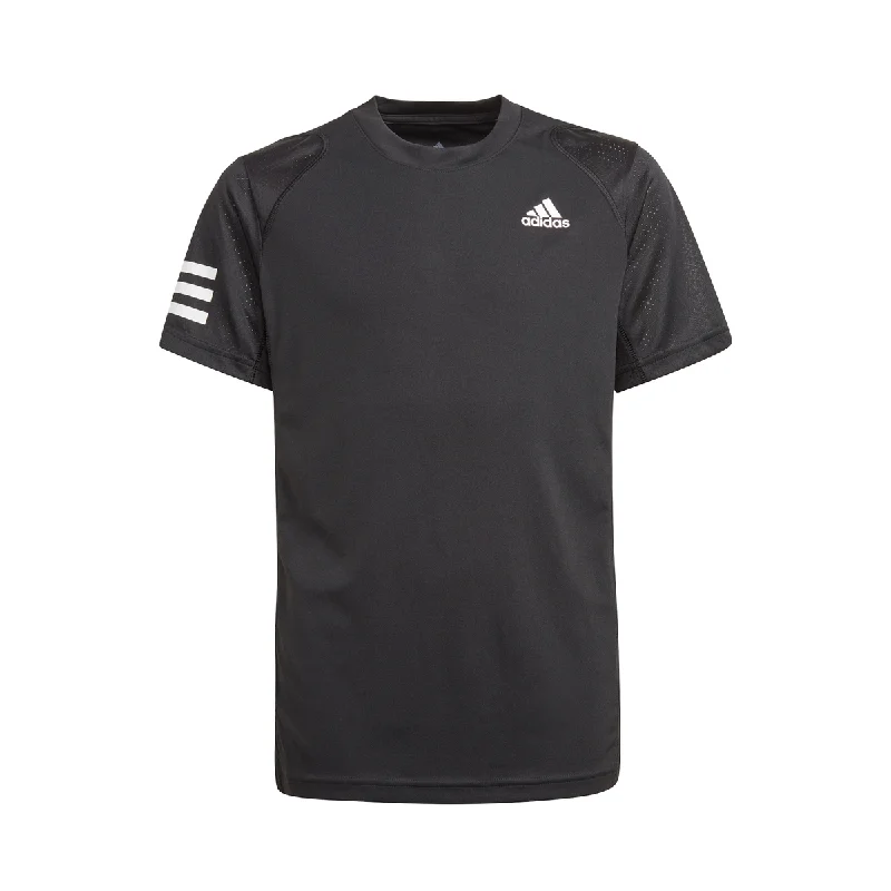 adidas Boys Club 3 Stripes Top (Black/White) Summer unclassified dresses