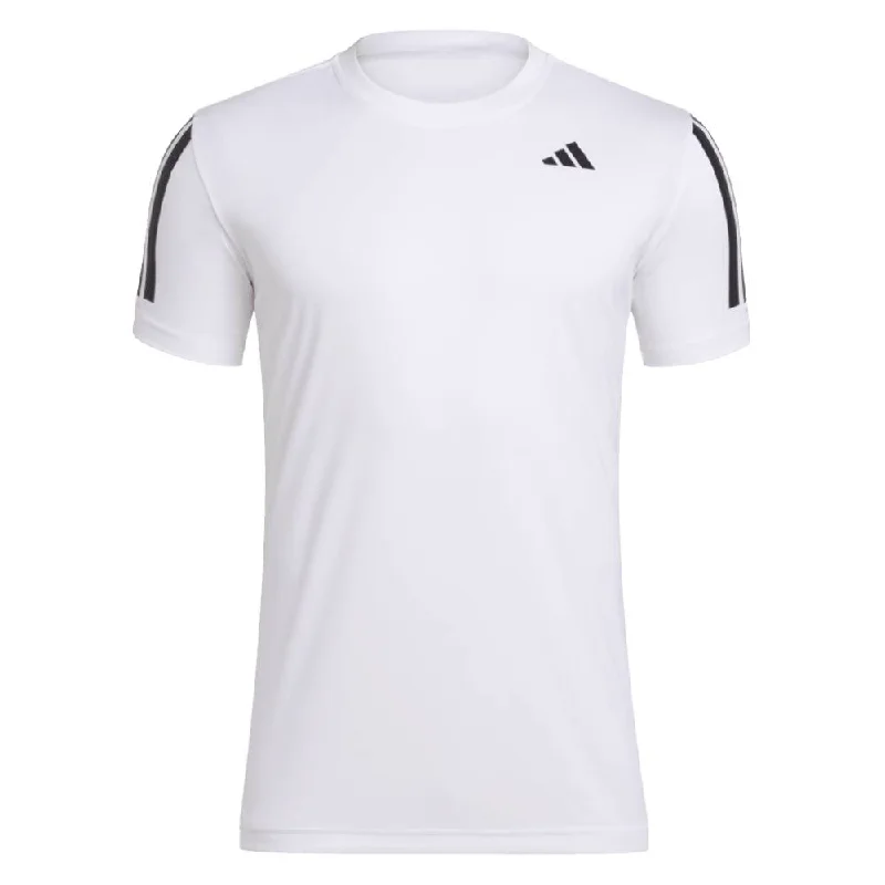 adidas Men's Club 3 Stripe Tee Top (White) Short unclassified dresses