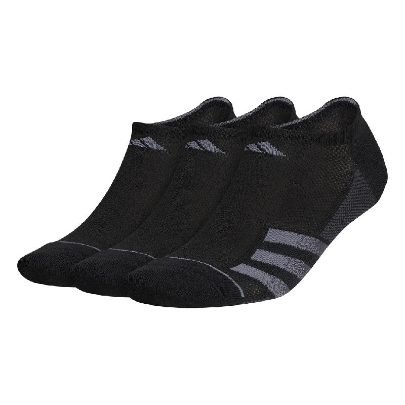 adidas Men's Superlite 3 Stripe No-Show Socks (Black) Cocktail unclassified dresses