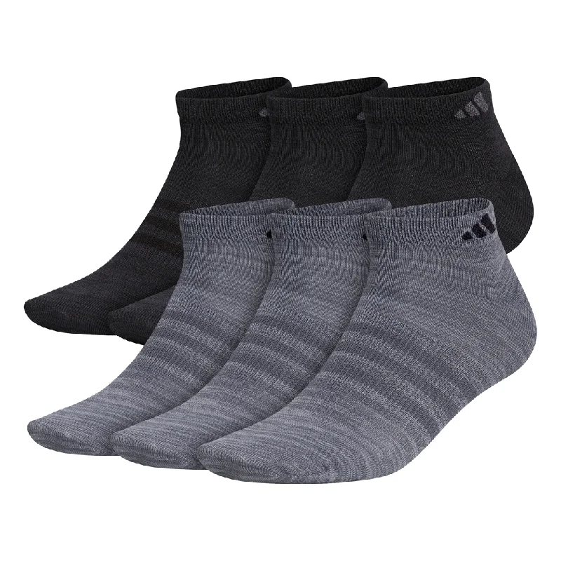 adidas Men's Superlite Low-Cut Socks 6 Pack (Dark Grey) Travel unclassified dresses