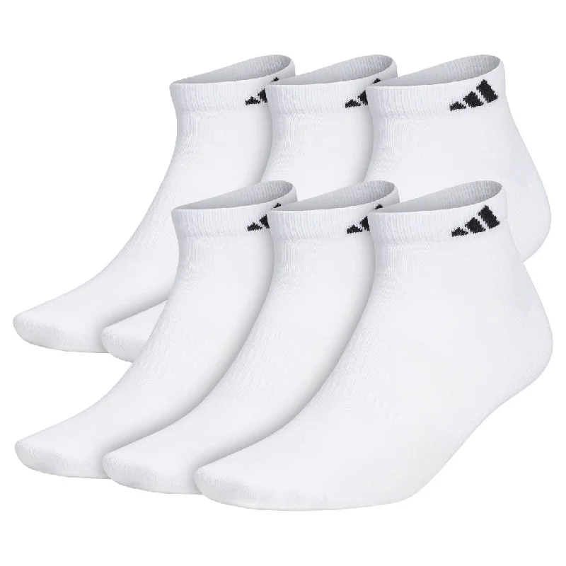 adidas Men's Superlite Low-Cut Socks 6 Pack (White) Color block unclassified dresses