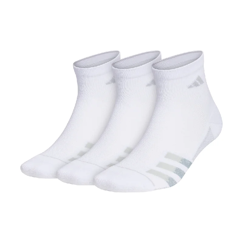 adidas Men's Superlite Quarter Crew Socks 3 Pack (White) Soft fabric unclassified dresses