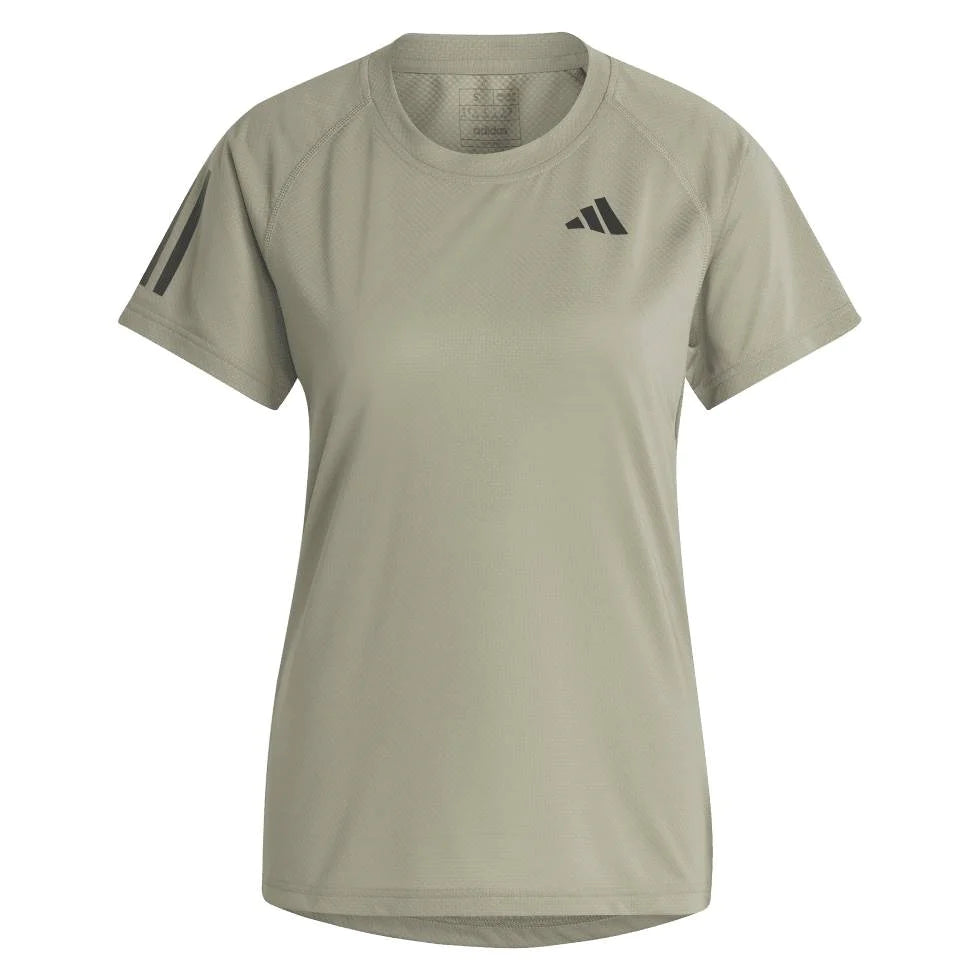 adidas Women's Club 3 Stripe Top (Khaki) Mesh unclassified dresses