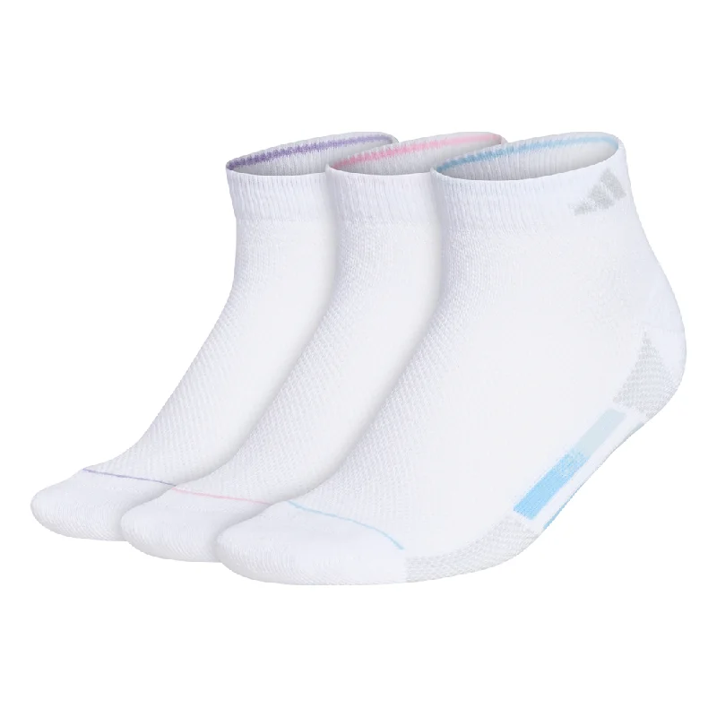 adidas Women's Superlite 3 Stripe Low-Cut Socks 3 Pack (White) Date night unclassified dresses