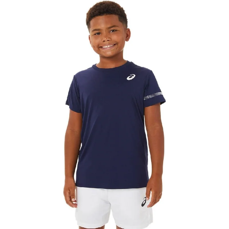 Asics Boy's Tennis SS Top (Peacoat) Street style unclassified dresses