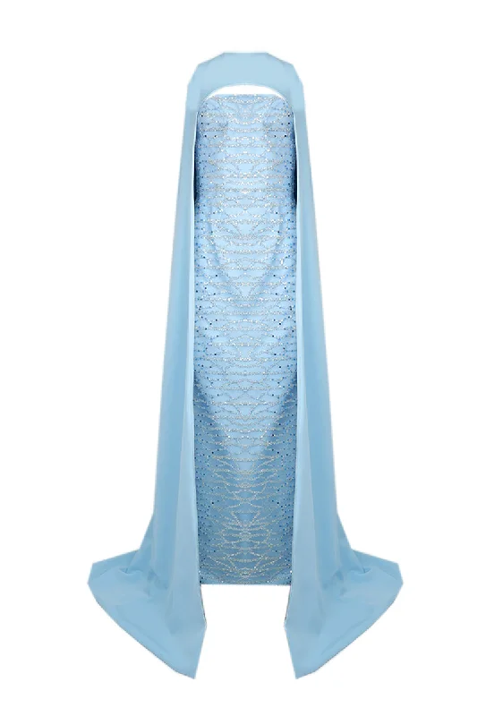 BABY BLUE CAPE GOWN Lightweight unclassified dresses