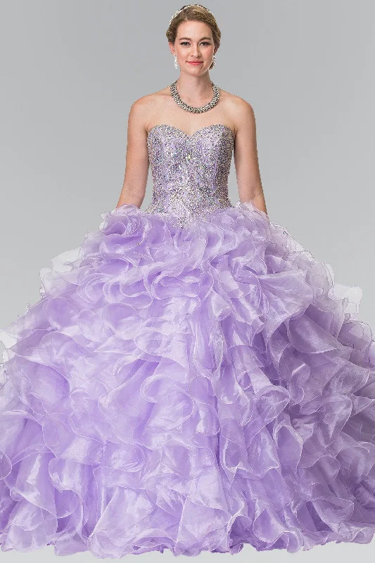 Beaded Strapless Ruffled Ballgown by Elizabeth K GL2209 Summer unclassified dresses