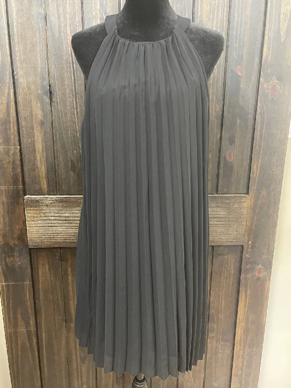 Black Tie Back Pleated Dress High-low unclassified dresses