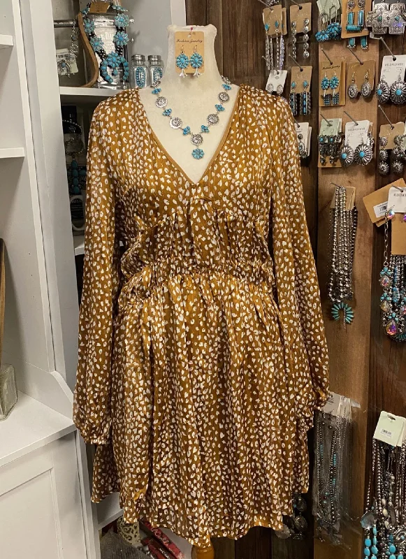 Brown Leopard Dress Winter unclassified dresses