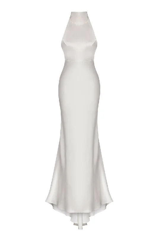 CALVA HIGH NECK WHITE GOWN High-end unclassified dresses