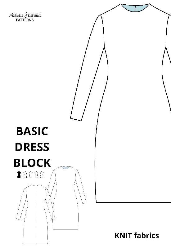 Basic Dress and Sleeve Block Sewing Pattern for KNIT fabrics PrettyLittleThing floral dresses