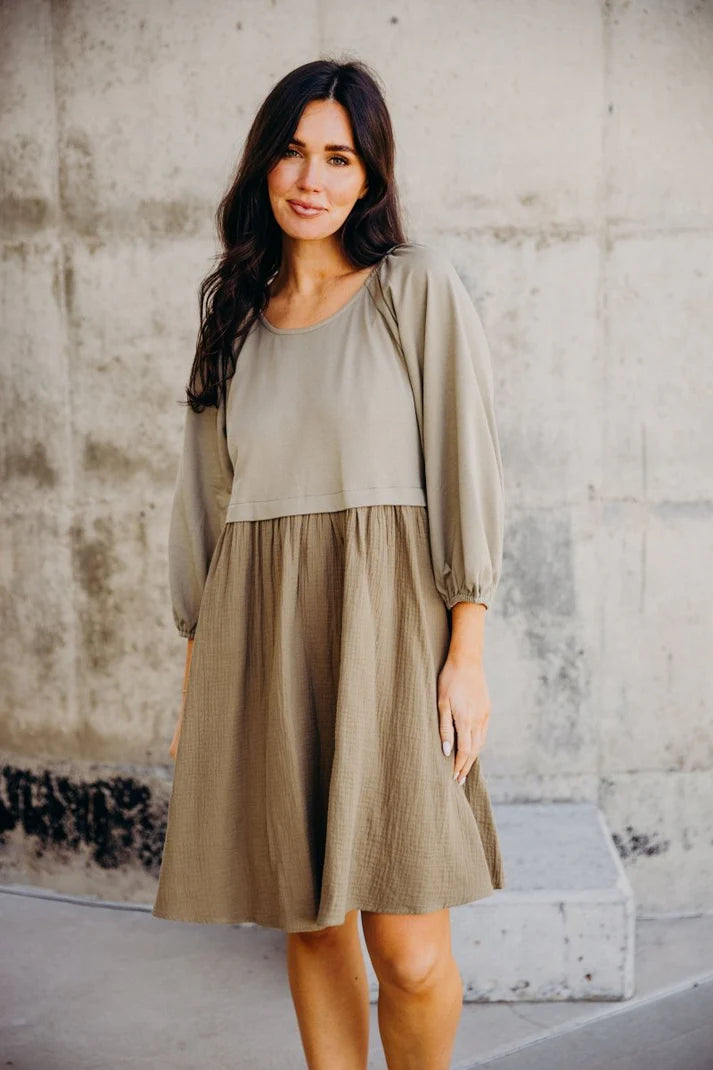 Dawn Dress in Dusty Olive High-end unclassified dresses