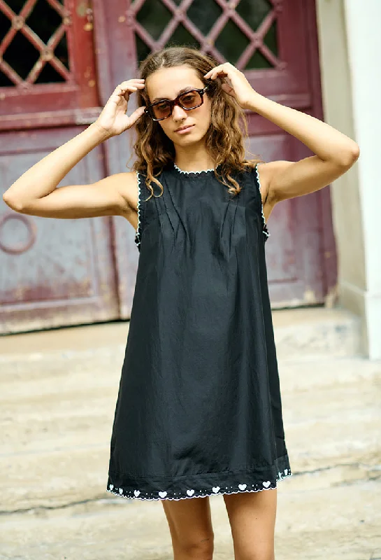 Ebba Dress Black Chiffon unclassified dresses