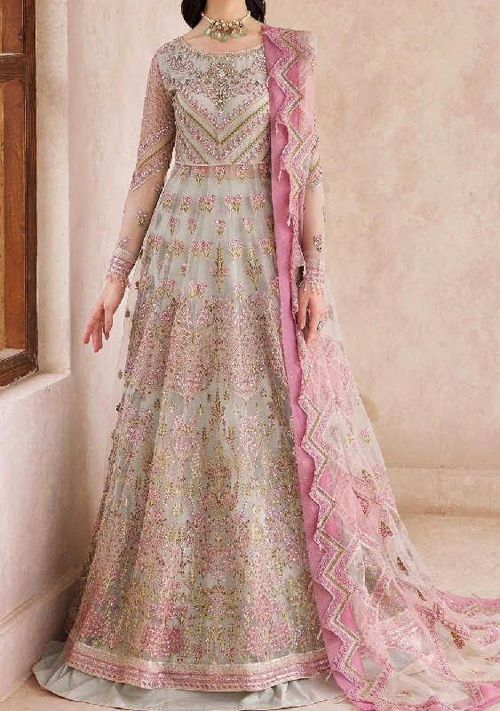 Emaan Adeel Pakistani Luxury Anarkali Net Dress Denim unclassified dresses