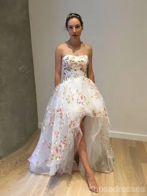 Floral Sweetheart Short Homecoming Dresses,Cheap Short Prom Dresses,CM930 Minimalist floral dresses