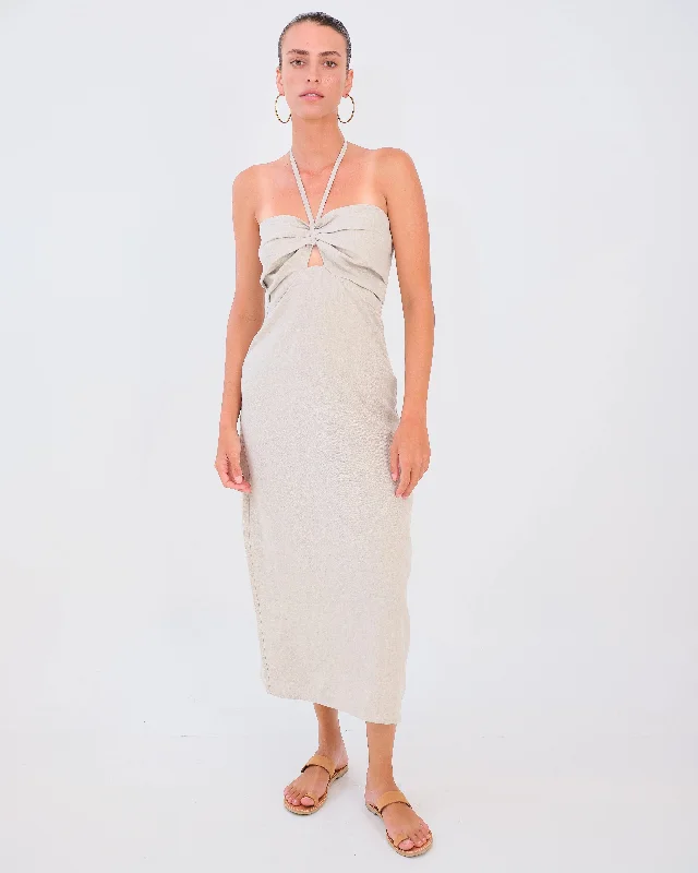 Haya Dress - Natural Linen A-line unclassified dresses