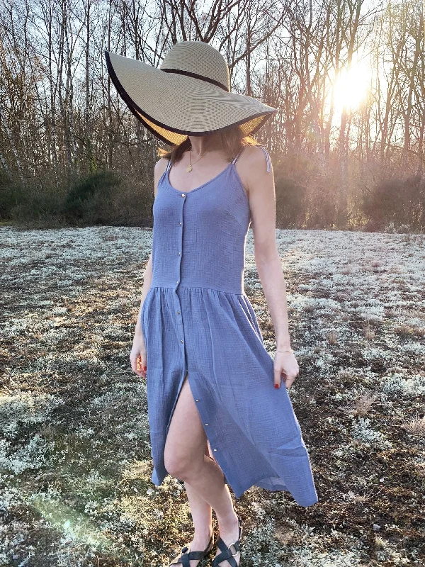 Irene Organic Blue Dress - Thistle Blue Affordable unclassified dresses