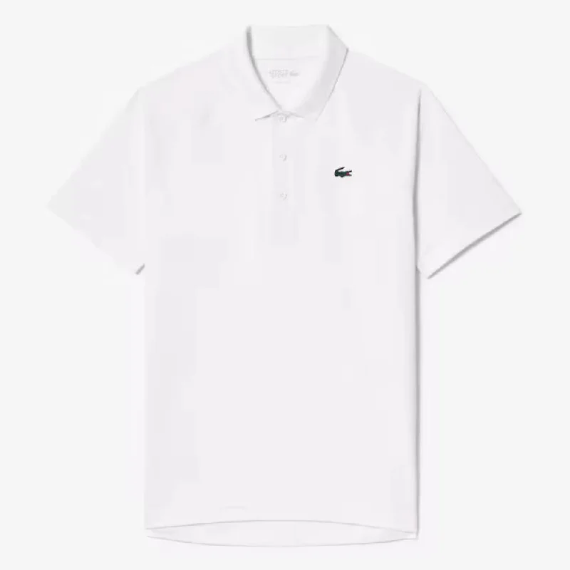 Lacoste Men's Rip Resistant Plain Tennis Polo (White) Stretchy unclassified dresses