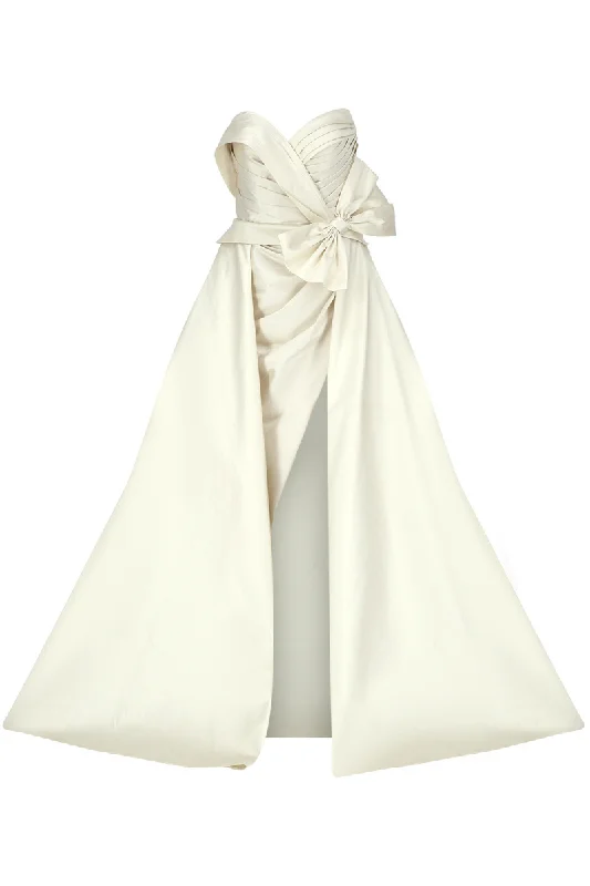 LEONOR IVORY BOW ORNATE GOWN Festival unclassified dresses