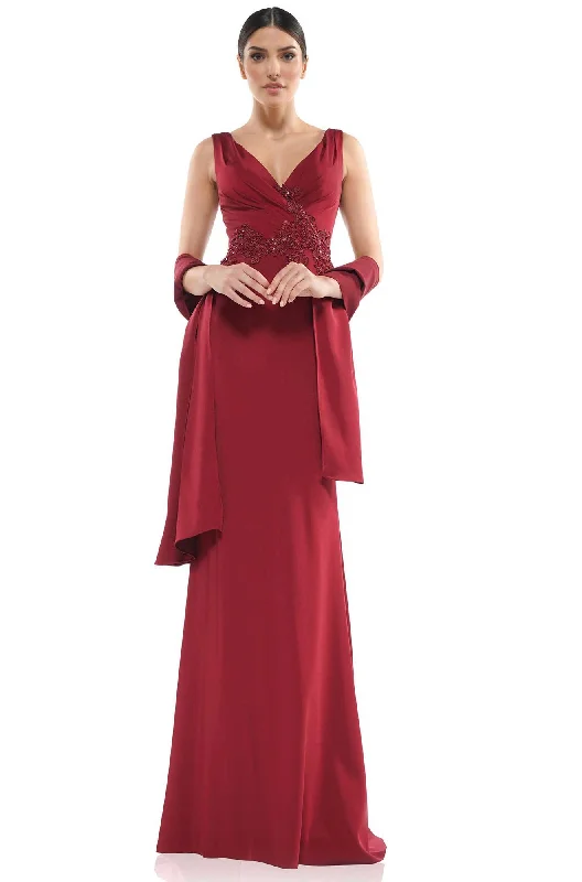 Marsoni by Colors -MV1054 Trumpet Dress With Pleated Wrap Bodice Sexy unclassified dresses