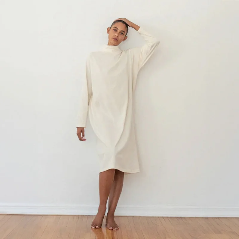 Mockneck Dress - Natural Soft fabric unclassified dresses