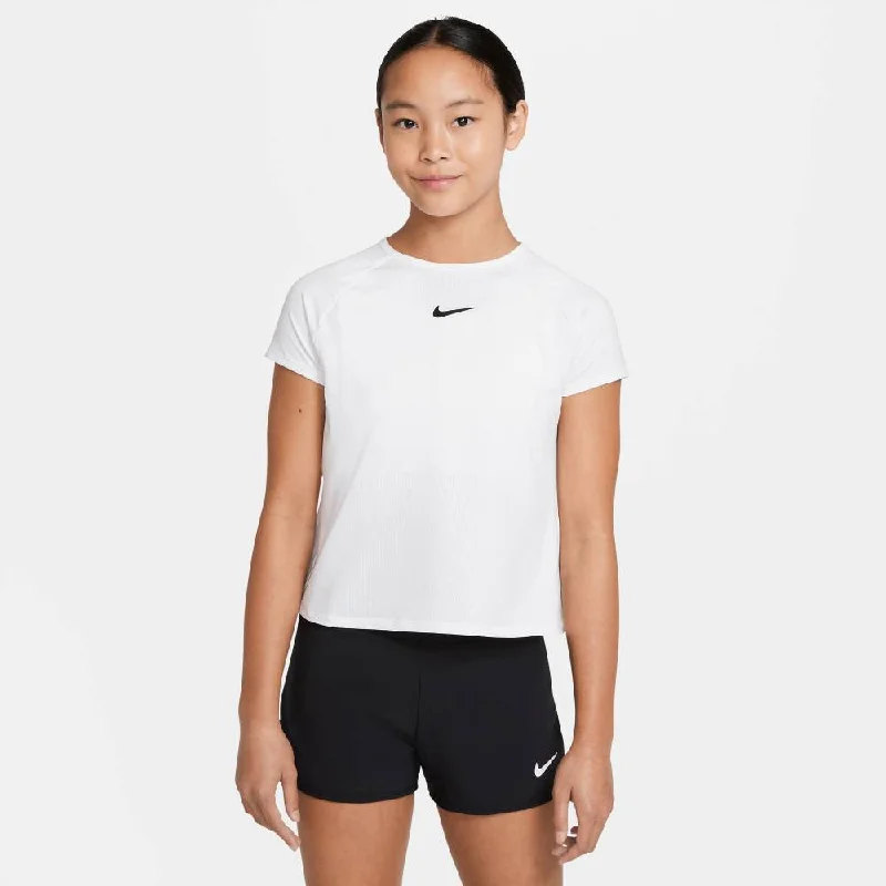 Nike Girls'  Dri-FIT Victory Top (White) Wrap unclassified dresses