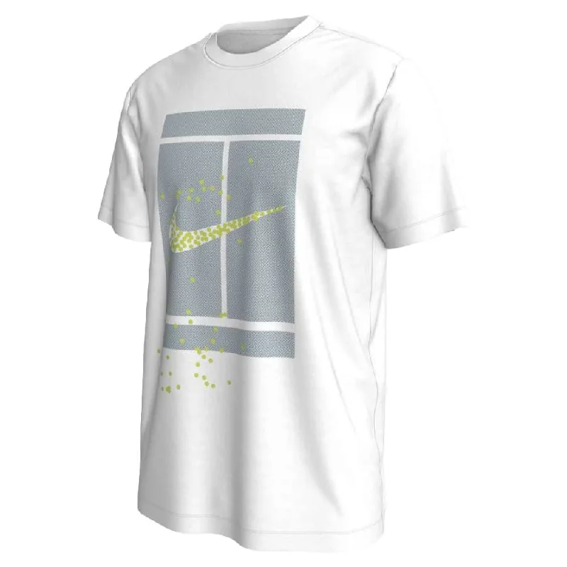 Nike Men's Court Heritage OC Tee Top (White) Printed unclassified dresses