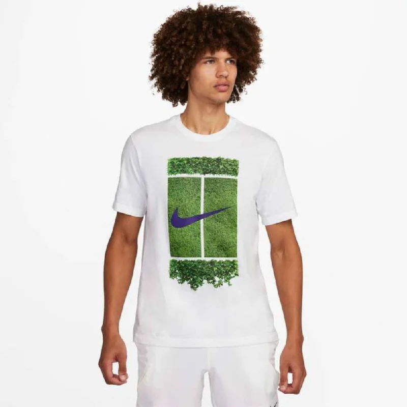 Nike Men's Court OC SU24 Tee Top (White) Vacation unclassified dresses