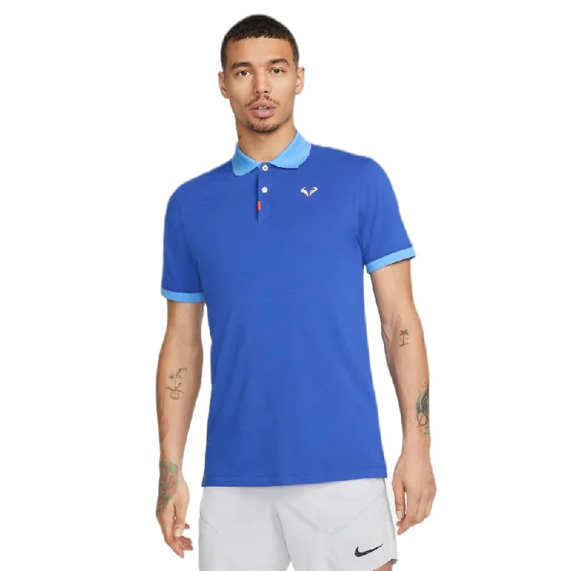 Nike Men's Dri-FIT Rafa Slim Polo (Blue/White) Designer unclassified dresses