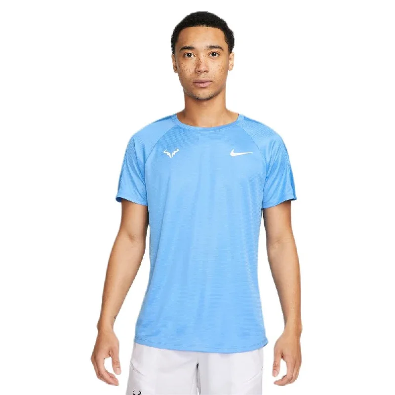 Nike Men's Rafa MNK Dri-FIT Challenger Top (Blue/White) Mesh unclassified dresses