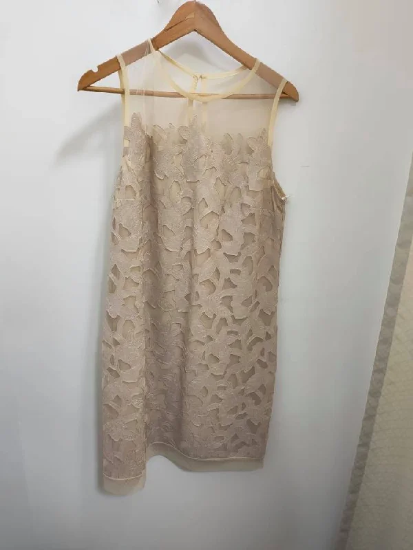 Outlet - Ana Alcazar - Beige Net Dress - 043932-1836 Office unclassified dresses