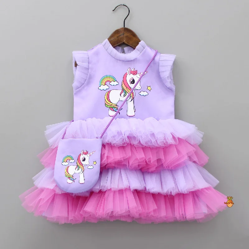 Purple Rainbow Unicorn Dress Earthy tone unclassified dresses