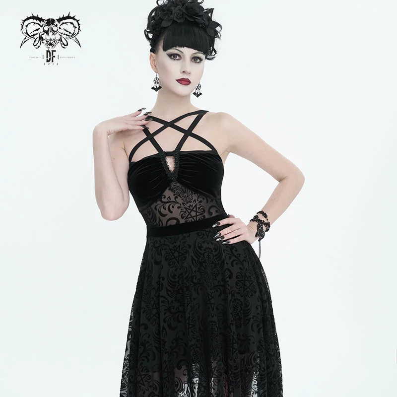 SKT165 Pentagram Velvet Dress Anniversary unclassified dresses