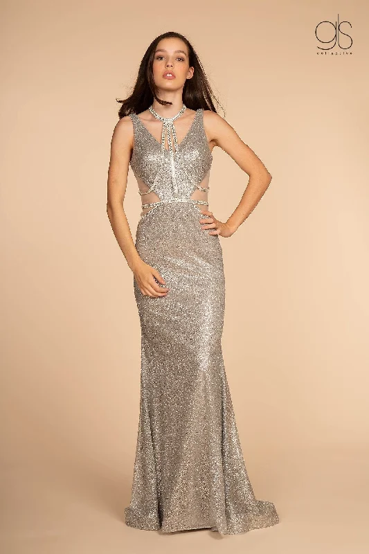 Sleeveless Glitter Mermaid Dress with Jeweled Straps by Elizabeth K GL2509 Dark color unclassified dresses