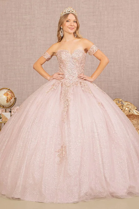 Strapless Sweetheart Glitter Ball Gown by Elizabeth K GL2604 Plus size unclassified dresses