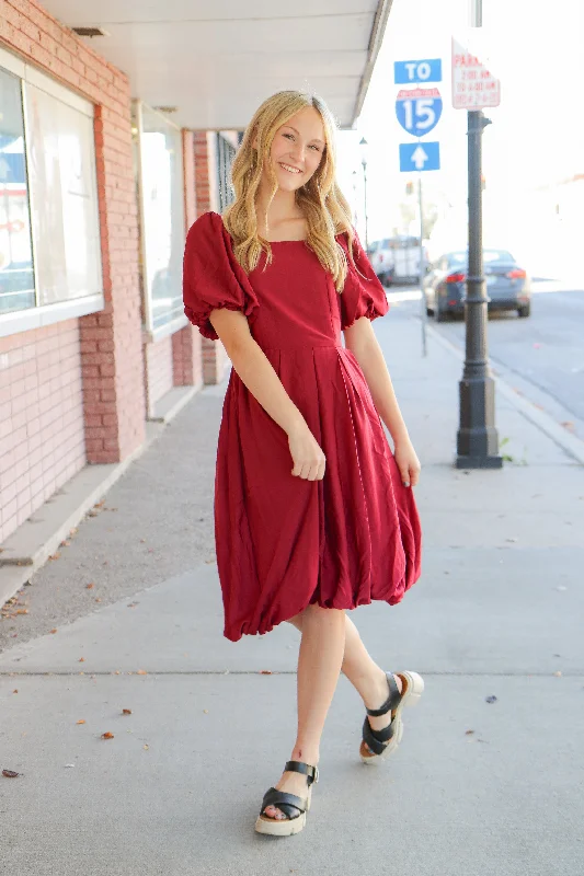 The Chanel Dress in Berry Red Dark color unclassified dresses